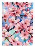 Cherry Blossoms House Flag 28x40 Porch Sleeve Pole Decorative Outside Yard Banner Artwork Wall Hanging, Polyester