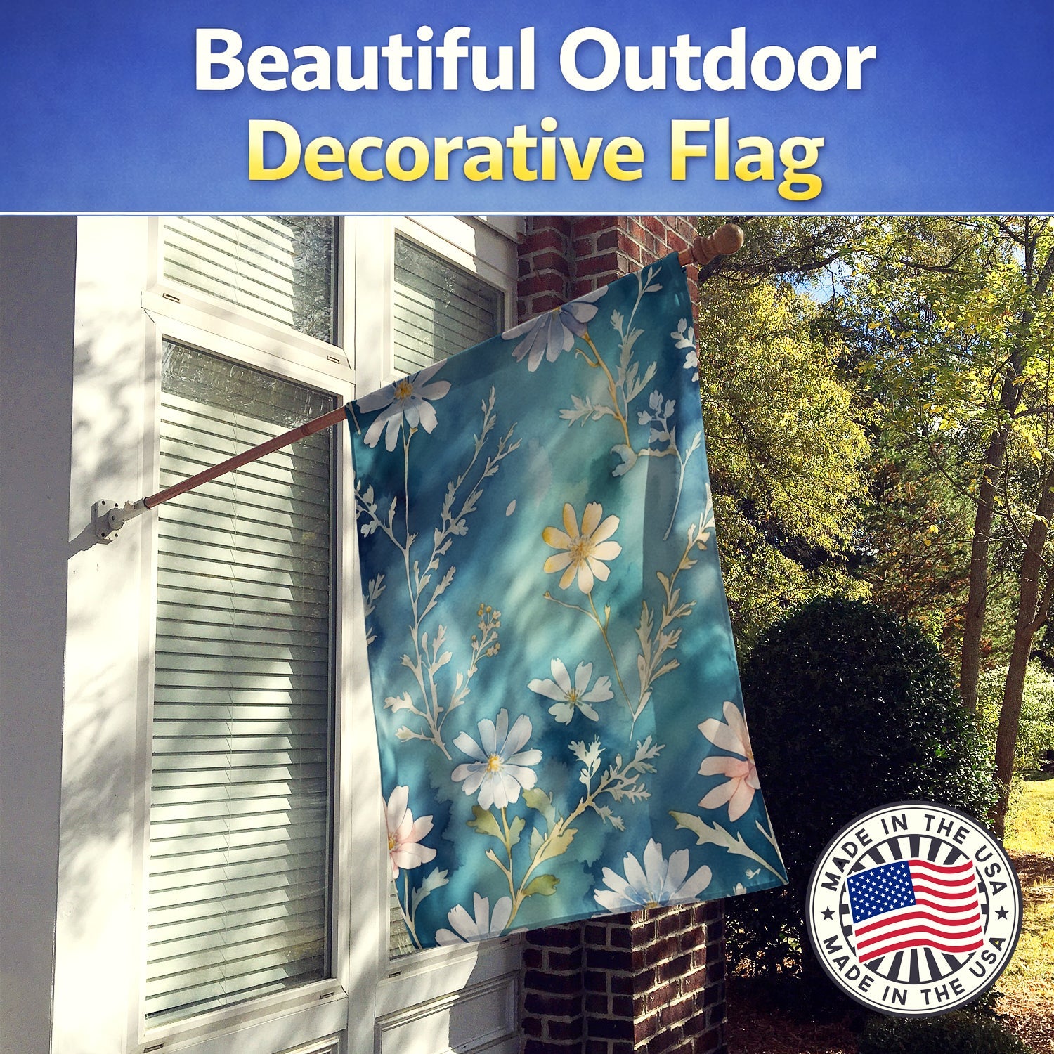 Dusty Miller House Flag 28x40 Porch Sleeve Pole Decorative Outside Yard Banner Artwork Wall Hanging, Polyester