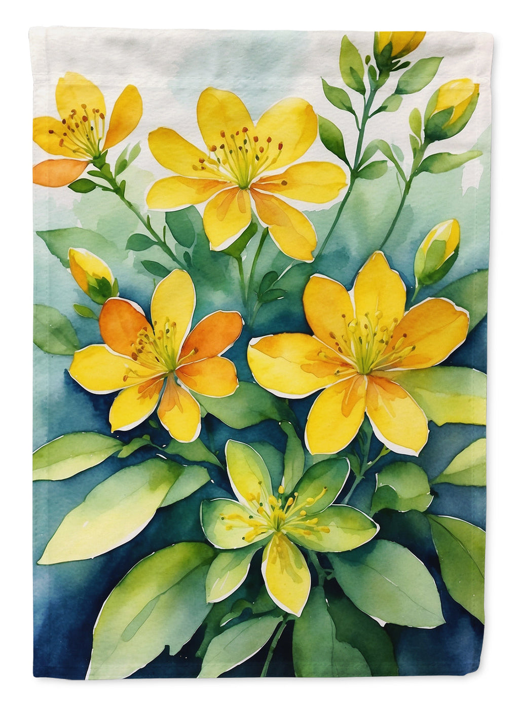 Hypericum or St. John’s Wort House Flag 28x40 Porch Sleeve Pole Decorative Outside Yard Banner Artwork Wall Hanging, Polyester