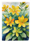 Hypericum or St. John’s Wort House Flag 28x40 Porch Sleeve Pole Decorative Outside Yard Banner Artwork Wall Hanging, Polyester