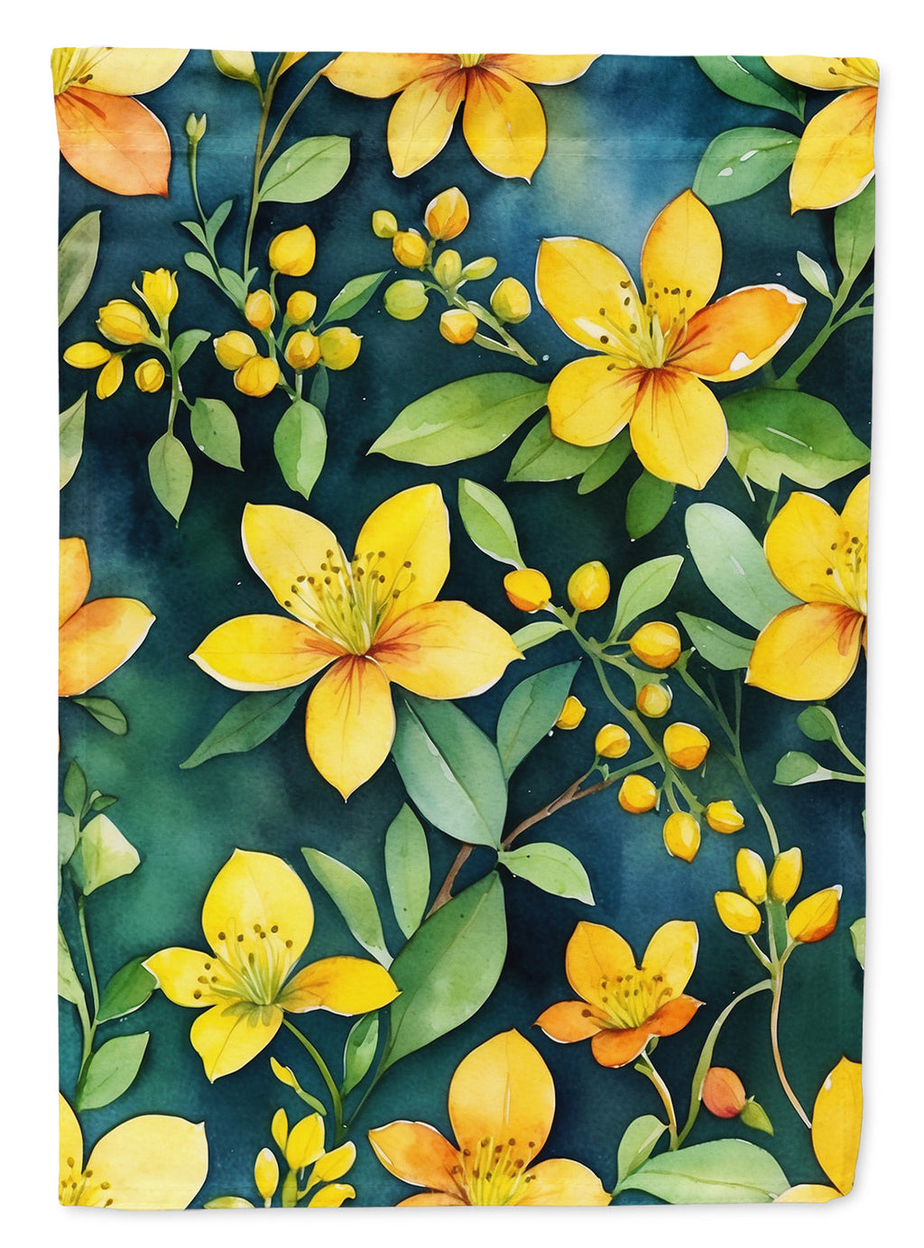Hypericum or St. John’s Wort House Flag 28x40 Porch Sleeve Pole Decorative Outside Yard Banner Artwork Wall Hanging, Polyester