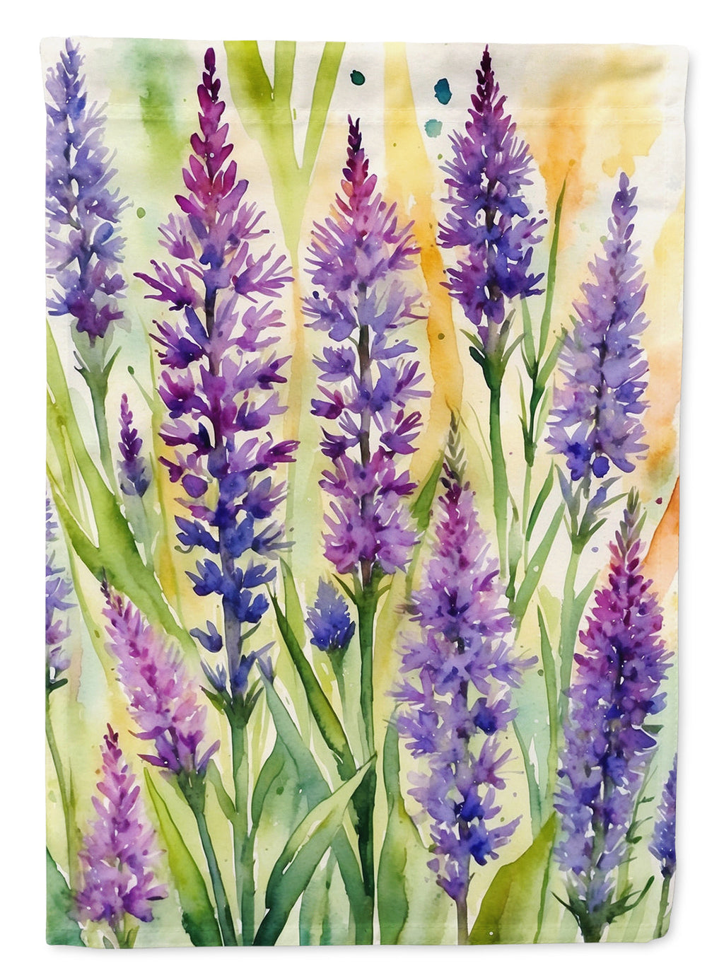 Liatris Flowers House Flag 28x40 Porch Sleeve Pole Decorative Outside Yard Banner Artwork Wall Hanging, Polyester