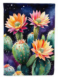 Queen of the Night Cactus House Flag 28x40 Porch Sleeve Pole Decorative Outside Yard Banner Artwork Wall Hanging, Polyester