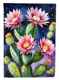 Queen of the Night Cactus House Flag 28x40 Porch Sleeve Pole Decorative Outside Yard Banner Artwork Wall Hanging, Polyester