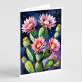 Queen of the Night Cactus Greeting Cards Pack of 8 Blank Cards with Envelopes Whimsical A7 Size 5x7