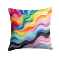 Progress Pride Waves of Unity Decorative Throw Pillow 18x18 Indoor Outdoor Accent Cushion, Fabric Cover with Insert for Sofa, Bed, Porch & Living Room