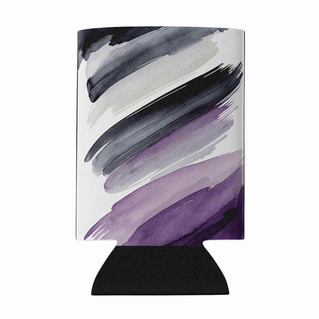 Asexual Pride Can or Bottle Hugger Cooler Sleeve for Standard 12 oz Cans, Insulated Foam Beer & Soda Can Hugger Reusable