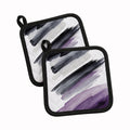 Asexual Pride Pot Holder Set of 2 Heat Resistant Quilted Hot Pads 7.5 x 7.5 Inch, Insulated Kitchen Trivets for Cooking & Baking