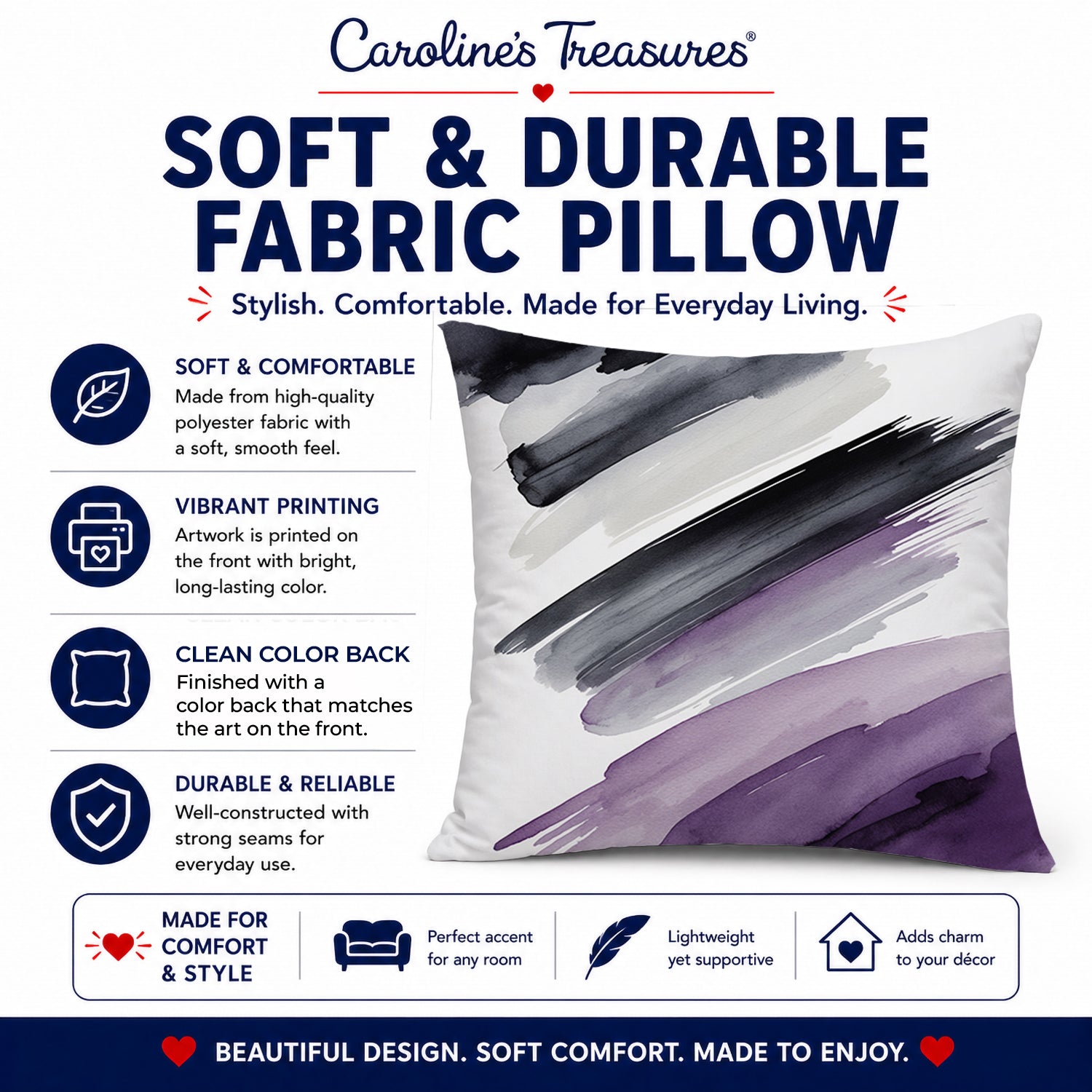 Asexual Pride Decorative Throw Pillow 14x14 Indoor Outdoor Accent Cushion, Fabric Cover with Insert for Sofa, Bed, Porch & Living Room