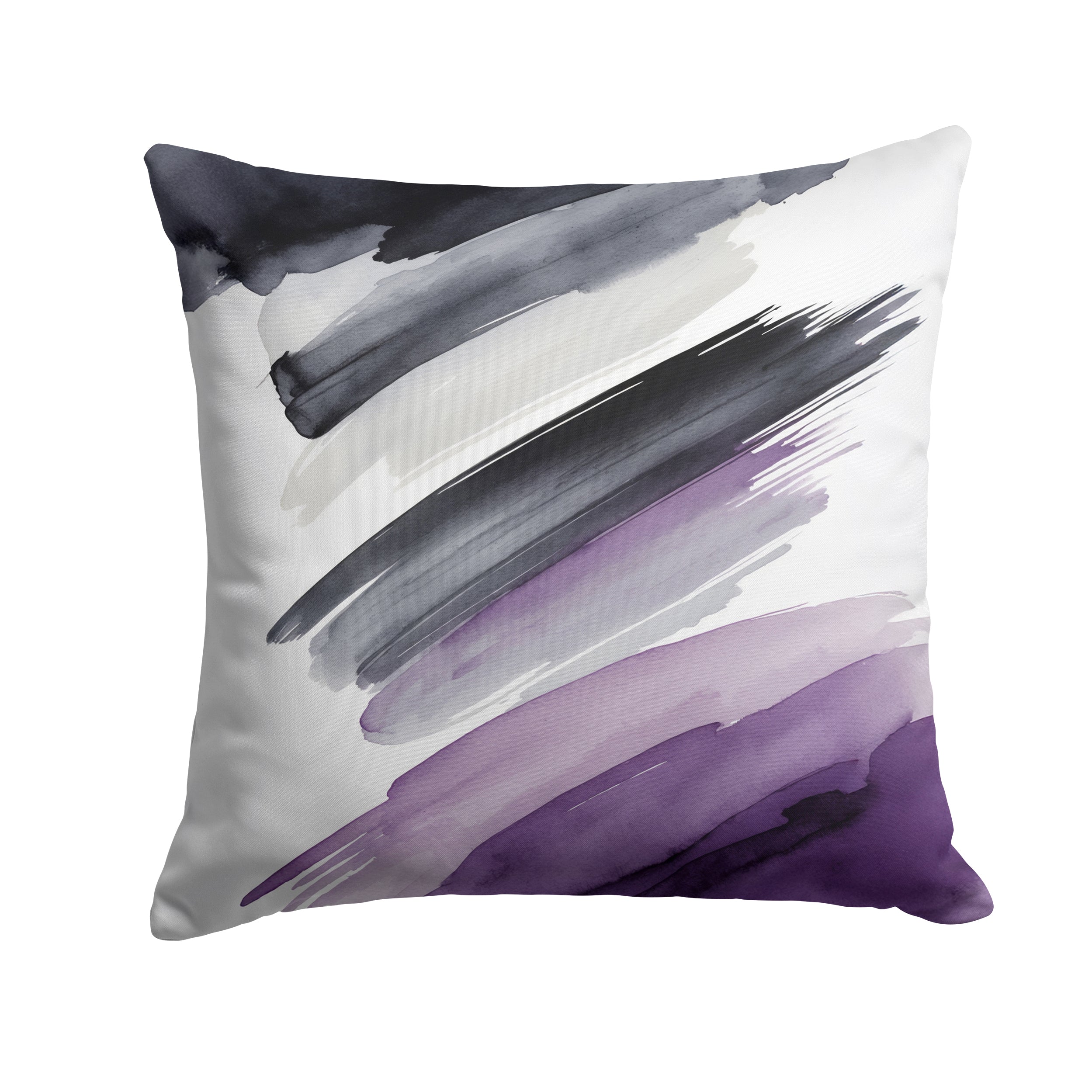 Asexual Pride Decorative Throw Pillow 18x18 Indoor Outdoor Accent Cushion, Fabric Cover with Insert for Sofa, Bed, Porch & Living Room