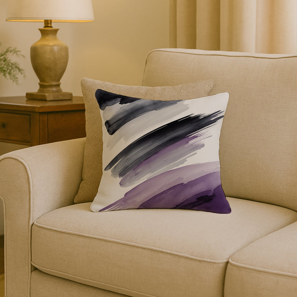 Asexual Pride Decorative Throw Pillow 18x18 Indoor Outdoor Accent Cushion, Fabric Cover with Insert for Sofa, Bed, Porch & Living Room