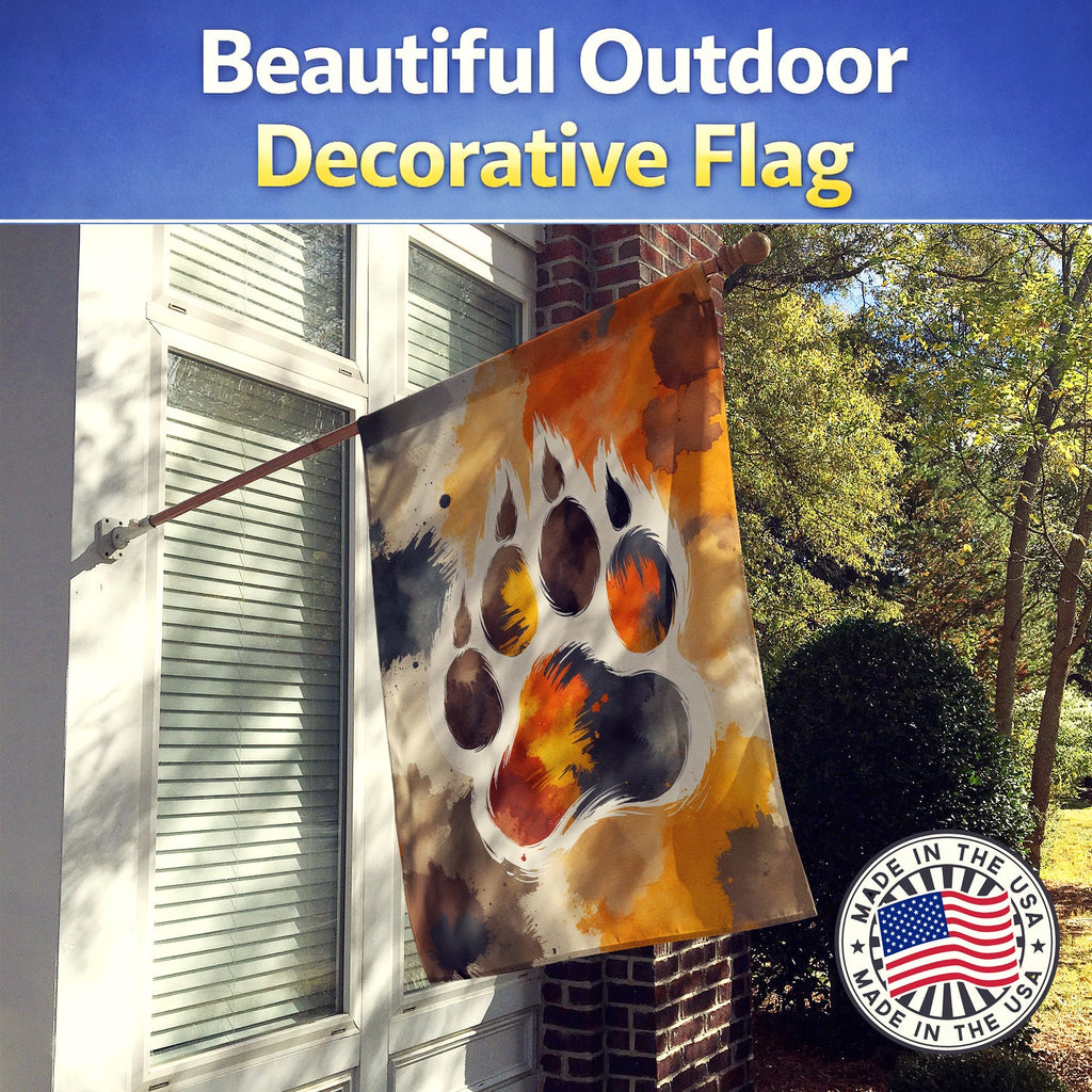 Bear Pride House Flag 28x40 Porch Sleeve Pole Decorative Outside Yard Banner Artwork Wall Hanging, Polyester