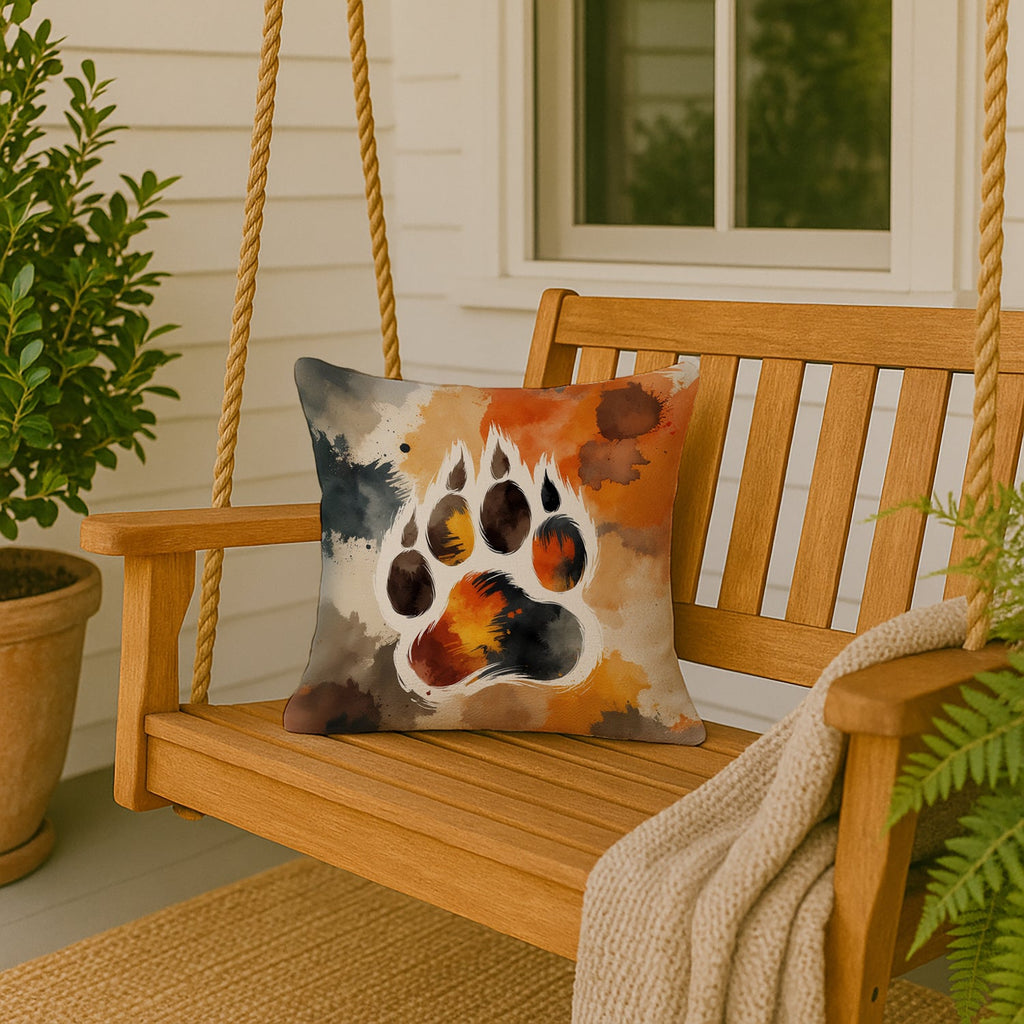 Bear Pride Decorative Throw Pillow 18x18 Indoor Outdoor Accent Cushion, Fabric Cover with Insert for Sofa, Bed, Porch & Living Room