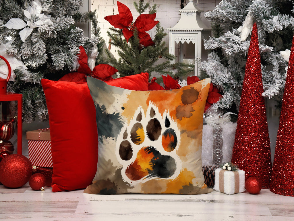 Bear Pride Decorative Throw Pillow 18x18 Indoor Outdoor Accent Cushion, Fabric Cover with Insert for Sofa, Bed, Porch & Living Room