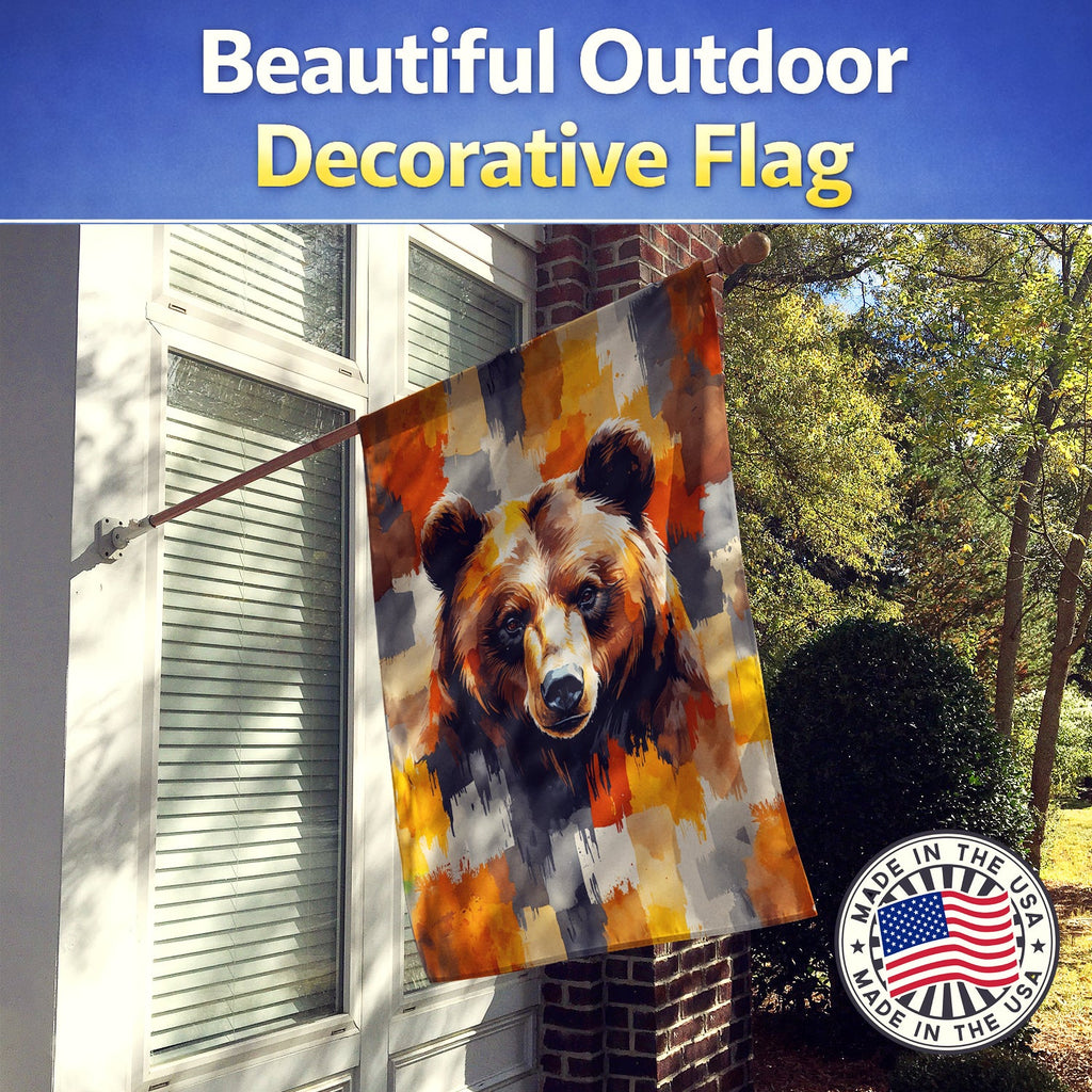 Bear Uniquely Bear Pride House Flag 28x40 Porch Sleeve Pole Decorative Outside Yard Banner Artwork Wall Hanging, Polyester