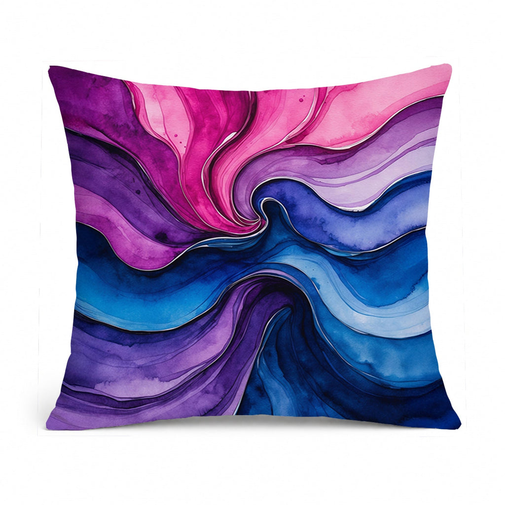 Bisexual Pride Decorative Throw Pillow 14x14 Indoor Outdoor Accent Cushion, Fabric Cover with Insert for Sofa, Bed, Porch & Living Room