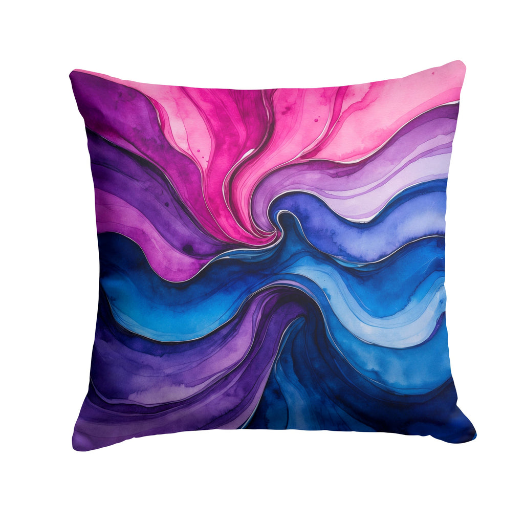 Bisexual Pride Decorative Throw Pillow 18x18 Indoor Outdoor Accent Cushion, Fabric Cover with Insert for Sofa, Bed, Porch & Living Room
