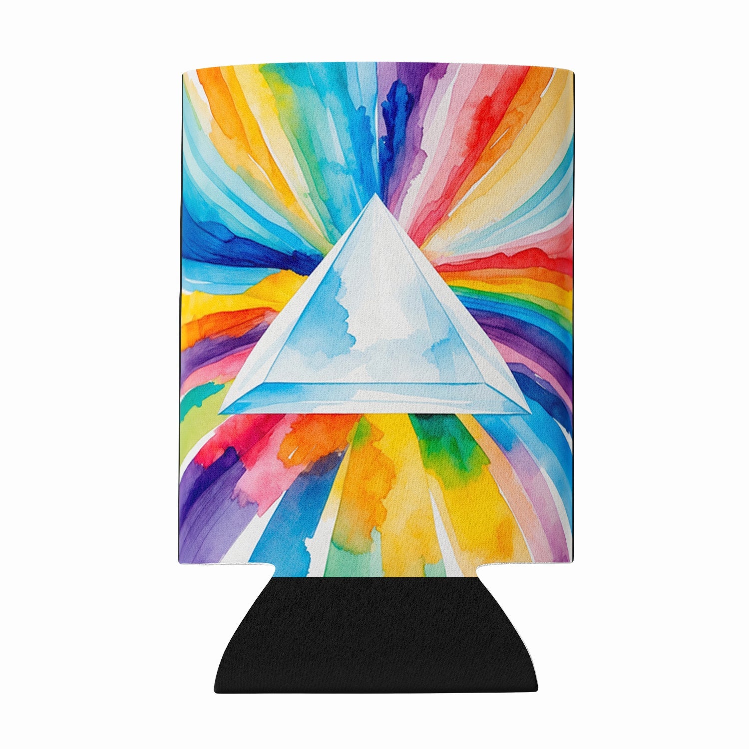 Gay Pride Intersectional Prism  Can or Bottle Hugger Cooler Sleeve for Standard 12 oz Cans, Insulated Foam Beer & Soda Can Hugger Reusable