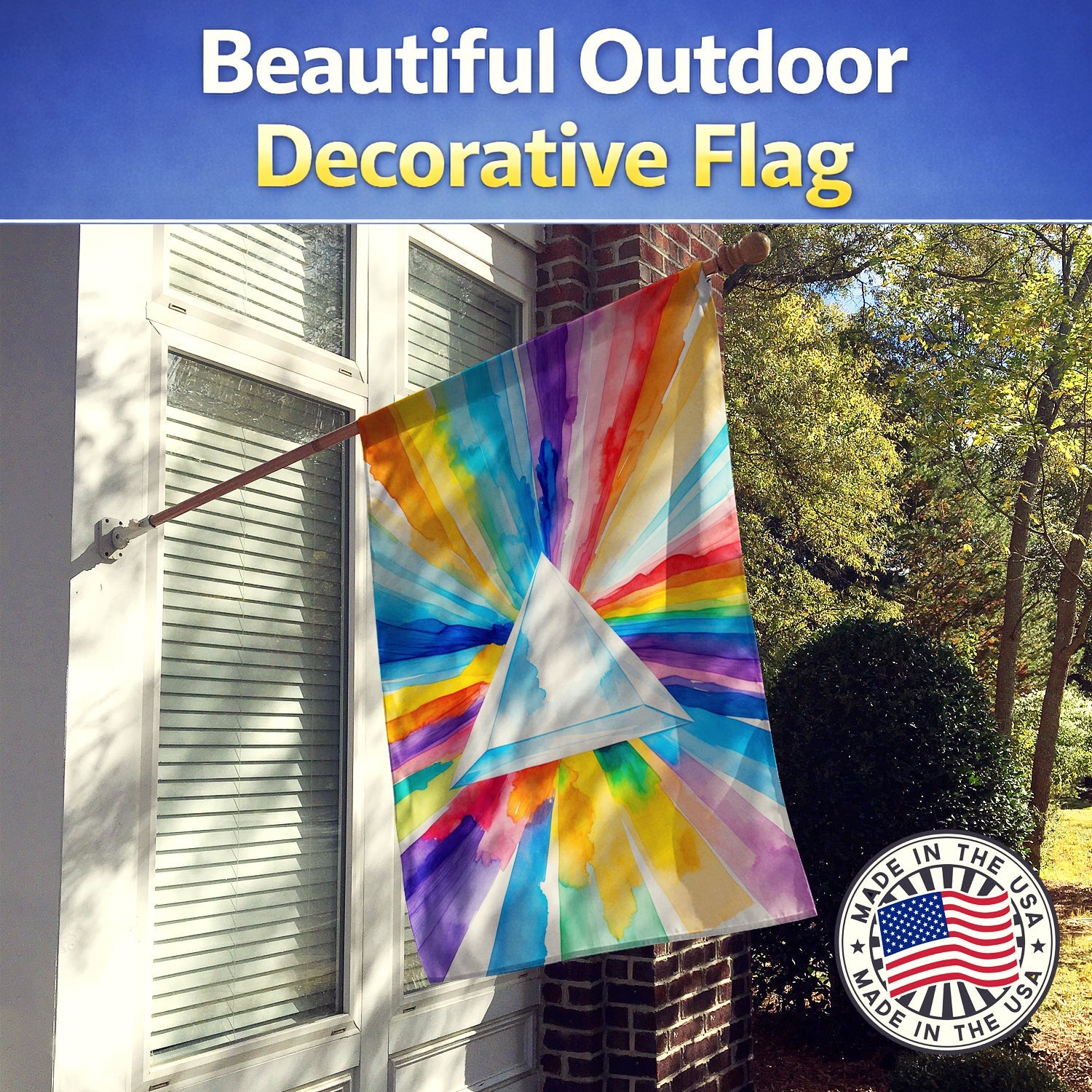Gay Pride Intersectional Prism  House Flag 28x40 Porch Sleeve Pole Decorative Outside Yard Banner Artwork Wall Hanging, Polyester