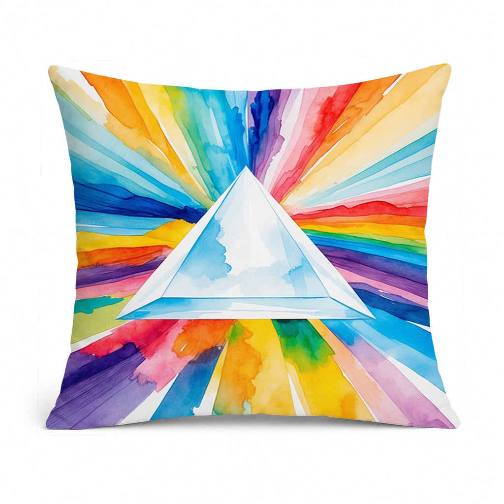 Gay Pride Intersectional Prism  Decorative Throw Pillow 14x14 Indoor Outdoor Accent Cushion, Fabric Cover with Insert for Sofa, Bed, Porch & Living Room