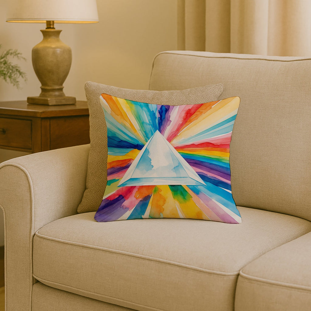 Gay Pride Intersectional Prism  Decorative Throw Pillow 18x18 Indoor Outdoor Accent Cushion, Fabric Cover with Insert for Sofa, Bed, Porch & Living Room