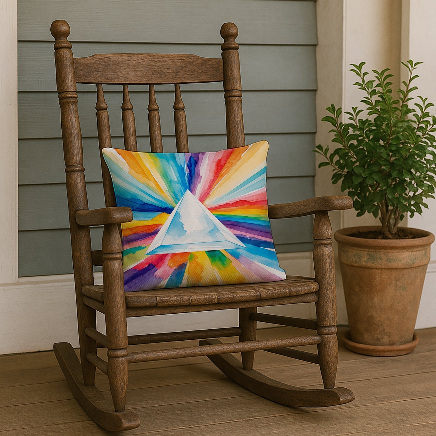 Gay Pride Intersectional Prism  Decorative Throw Pillow 18x18 Indoor Outdoor Accent Cushion, Fabric Cover with Insert for Sofa, Bed, Porch & Living Room