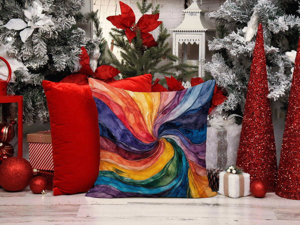 Gay Mosaic of Pride Decorative Throw Pillow 18x18 Indoor Outdoor Accent Cushion, Fabric Cover with Insert for Sofa, Bed, Porch & Living Room