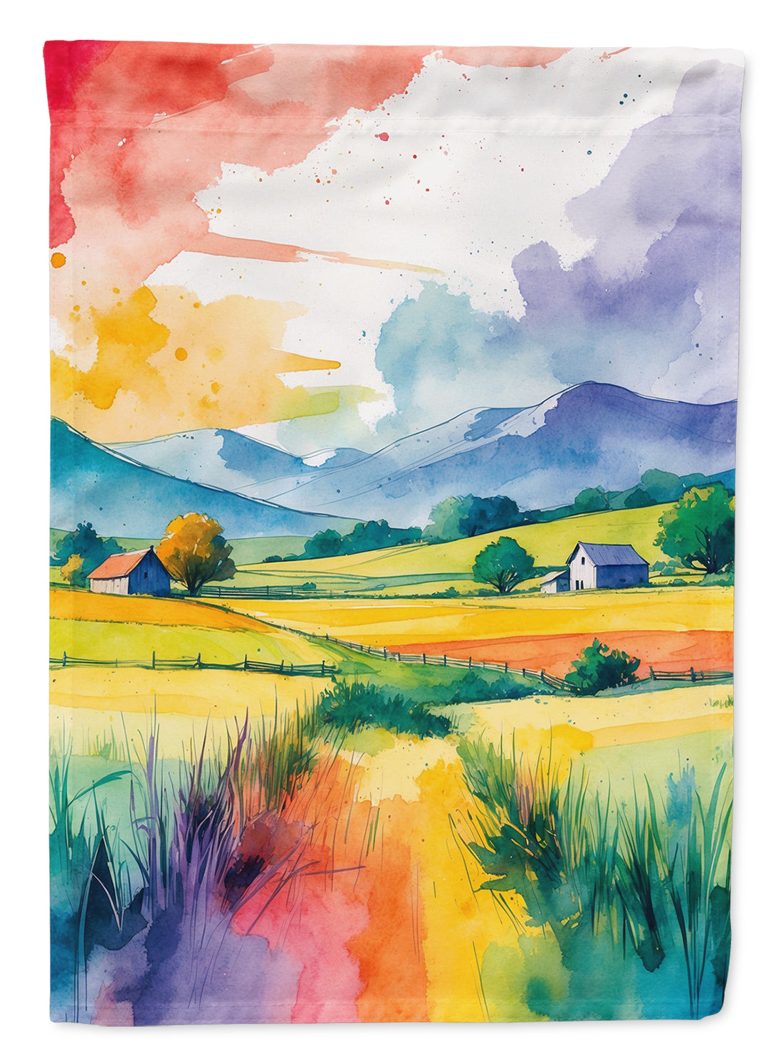 Gay Pride in Rural Spaces House Flag 28x40 Porch Sleeve Pole Decorative Outside Yard Banner Artwork Wall Hanging, Polyester
