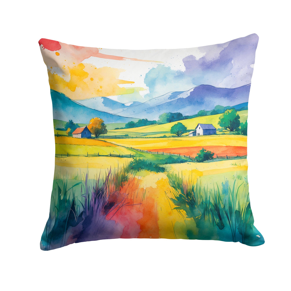 Gay Pride in Rural Spaces Decorative Throw Pillow 18x18 Indoor Outdoor Accent Cushion, Fabric Cover with Insert for Sofa, Bed, Porch & Living Room