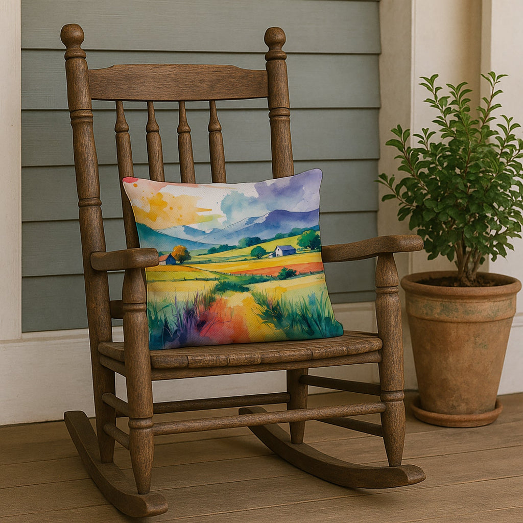 Gay Pride in Rural Spaces Decorative Throw Pillow 18x18 Indoor Outdoor Accent Cushion, Fabric Cover with Insert for Sofa, Bed, Porch & Living Room