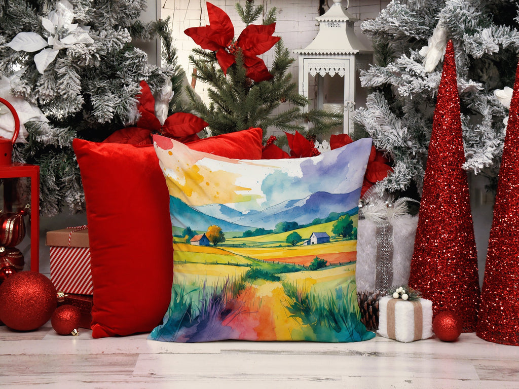 Gay Pride in Rural Spaces Decorative Throw Pillow 18x18 Indoor Outdoor Accent Cushion, Fabric Cover with Insert for Sofa, Bed, Porch & Living Room
