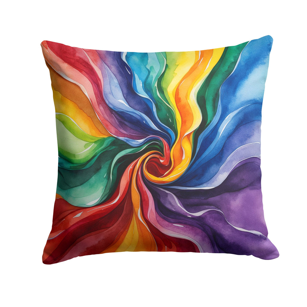 Gay Pride Decorative Throw Pillow 18x18 Indoor Outdoor Accent Cushion, Fabric Cover with Insert for Sofa, Bed, Porch & Living Room