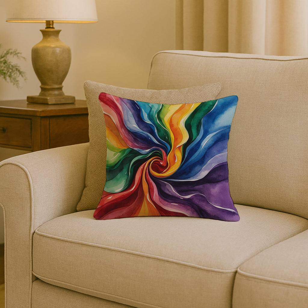 Gay Pride Decorative Throw Pillow 18x18 Indoor Outdoor Accent Cushion, Fabric Cover with Insert for Sofa, Bed, Porch & Living Room