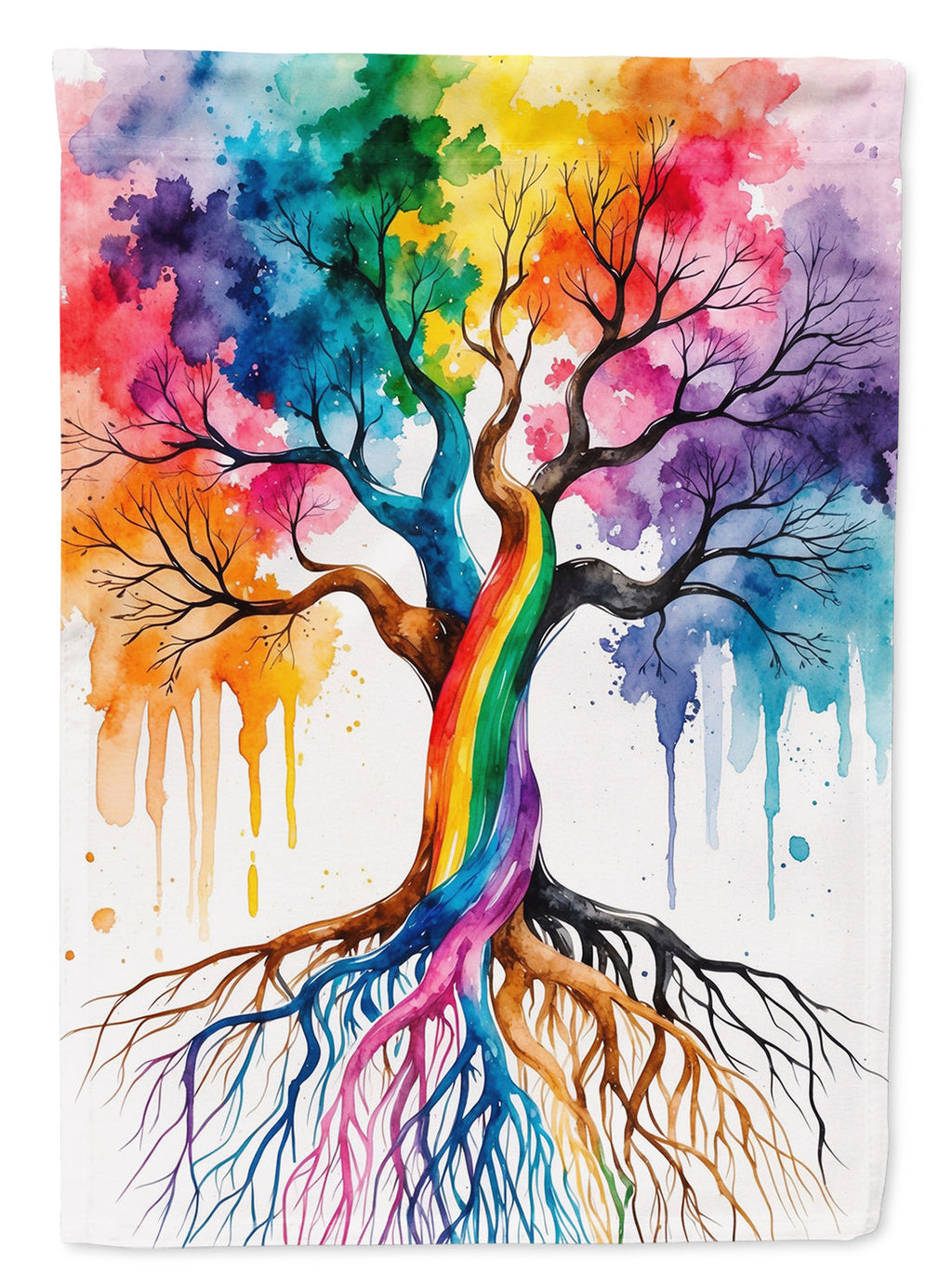 Rooted in Gay Pride House Flag 28x40 Porch Sleeve Pole Decorative Outside Yard Banner Artwork Wall Hanging, Polyester