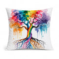 Rooted in Gay Pride Decorative Throw Pillow 14x14 Indoor Outdoor Accent Cushion, Fabric Cover with Insert for Sofa, Bed, Porch & Living Room