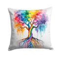 Rooted in Gay Pride Decorative Throw Pillow 18x18 Indoor Outdoor Accent Cushion, Fabric Cover with Insert for Sofa, Bed, Porch & Living Room