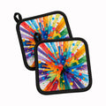 Gay Pride Joy as Resistance Pot Holder Set of 2 Heat Resistant Quilted Hot Pads 7.5 x 7.5 Inch, Insulated Kitchen Trivets for Cooking & Baking