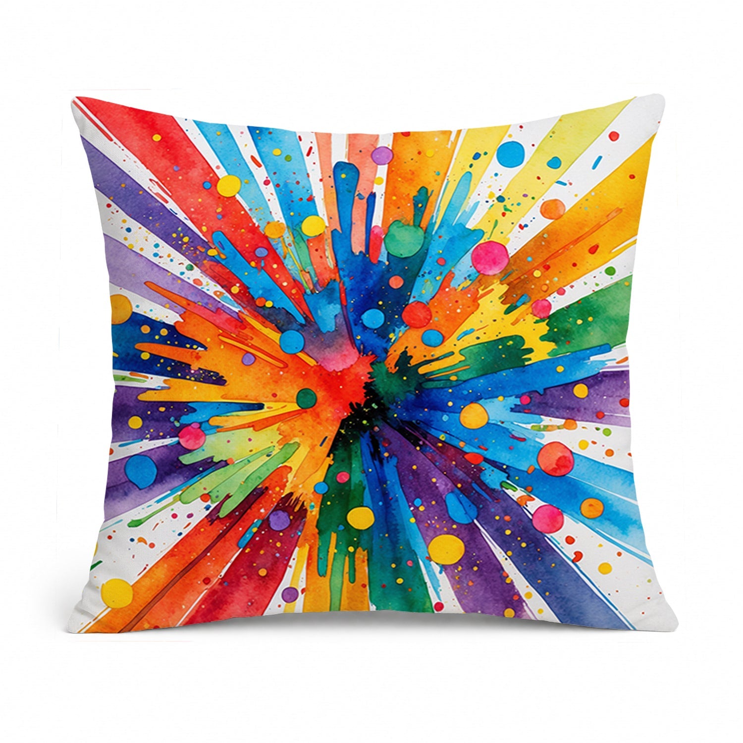 Gay Pride Joy as Resistance Decorative Throw Pillow 14x14 Indoor Outdoor Accent Cushion, Fabric Cover with Insert for Sofa, Bed, Porch & Living Room