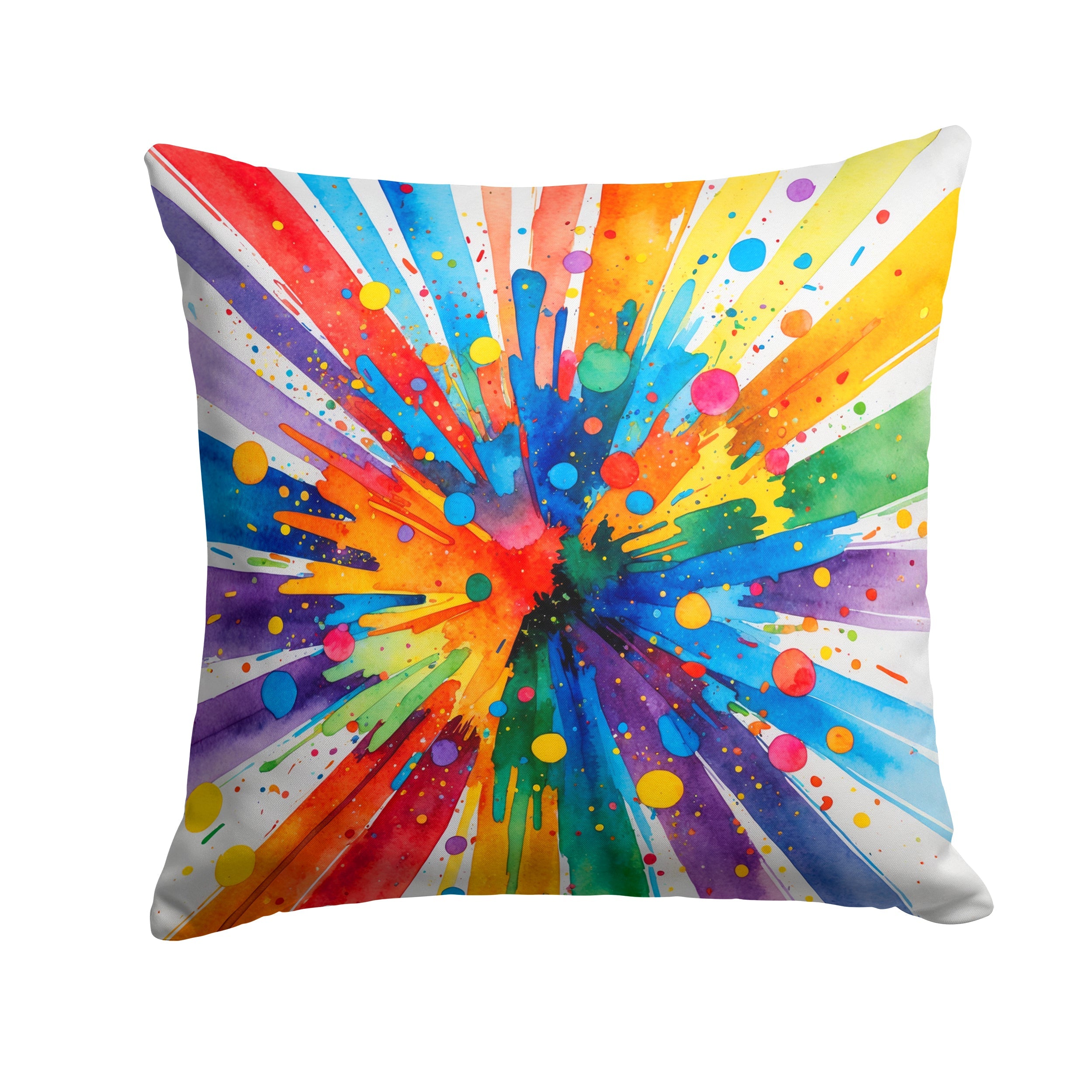 Gay Pride Joy as Resistance Decorative Throw Pillow 18x18 Indoor Outdoor Accent Cushion, Fabric Cover with Insert for Sofa, Bed, Porch & Living Room