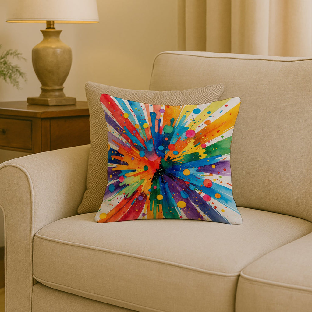 Gay Pride Joy as Resistance Decorative Throw Pillow 18x18 Indoor Outdoor Accent Cushion, Fabric Cover with Insert for Sofa, Bed, Porch & Living Room
