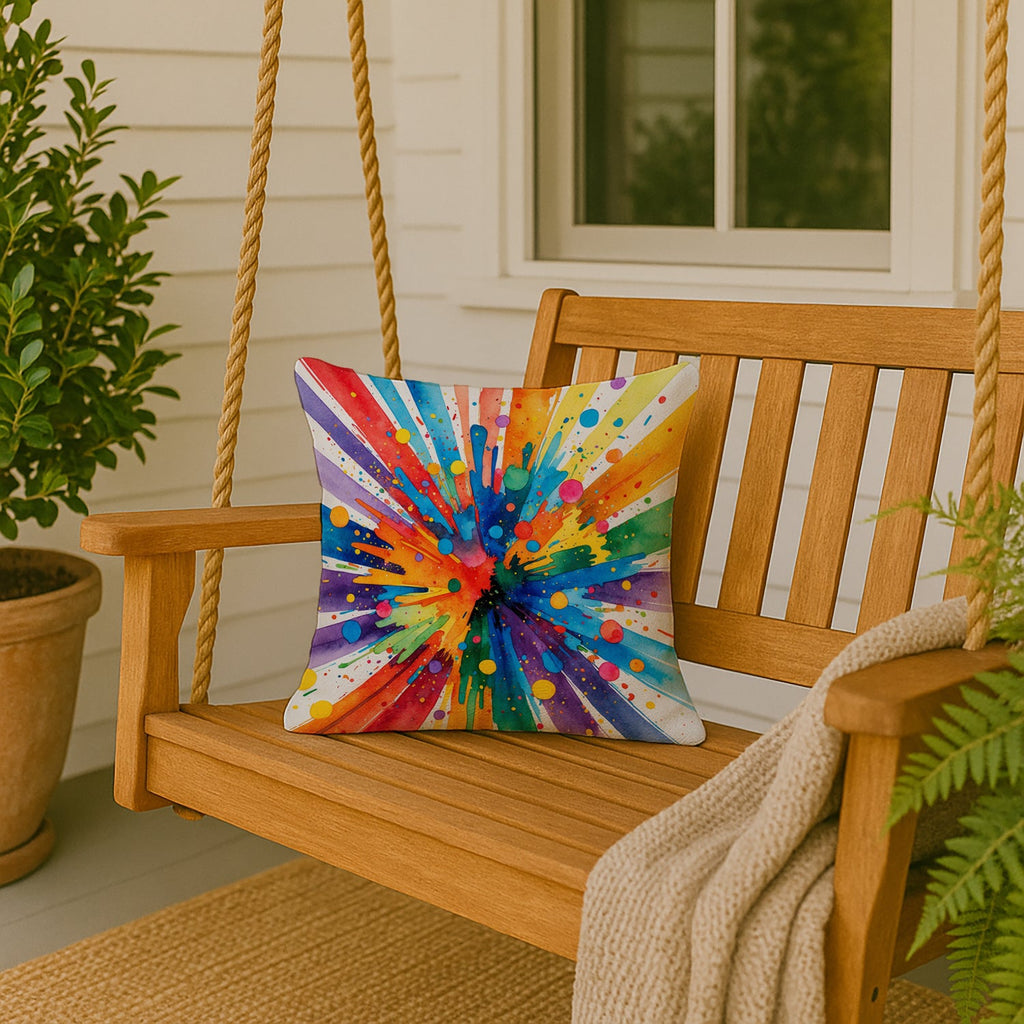 Gay Pride Joy as Resistance Decorative Throw Pillow 18x18 Indoor Outdoor Accent Cushion, Fabric Cover with Insert for Sofa, Bed, Porch & Living Room