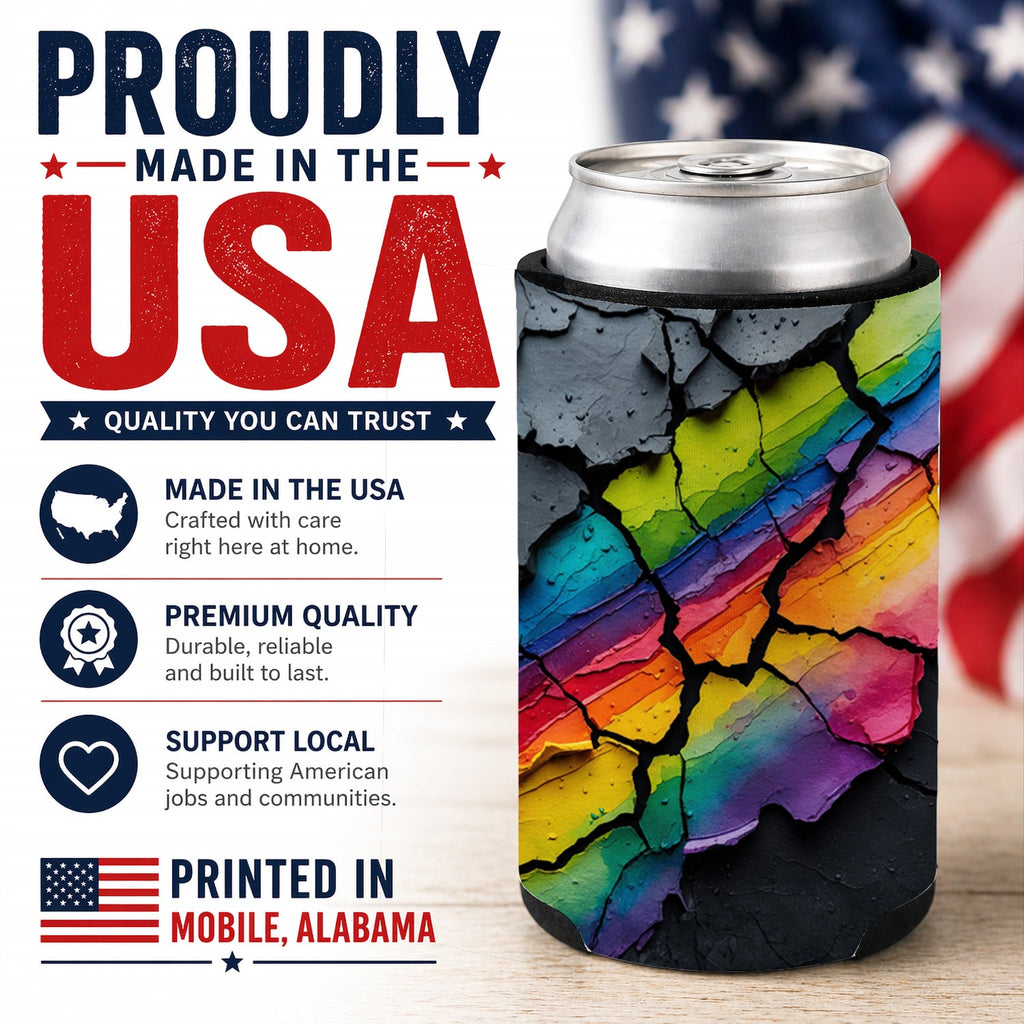 Resilience Pride Can or Bottle Hugger Cooler Sleeve for Standard 12 oz Cans, Insulated Foam Beer & Soda Can Hugger Reusable