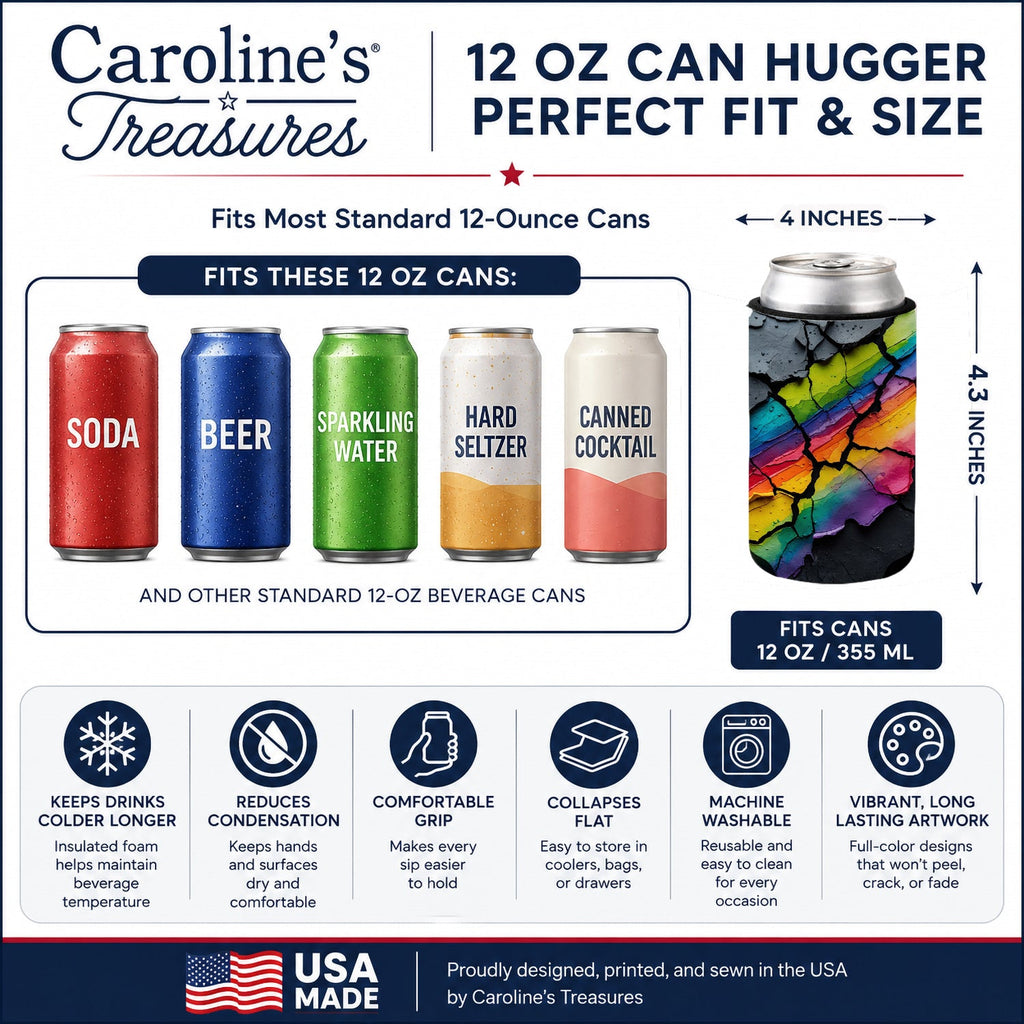 Resilience Pride Can or Bottle Hugger Cooler Sleeve for Standard 12 oz Cans, Insulated Foam Beer & Soda Can Hugger Reusable