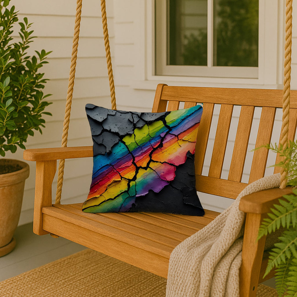 Resilience Pride Decorative Throw Pillow 18x18 Indoor Outdoor Accent Cushion, Fabric Cover with Insert for Sofa, Bed, Porch & Living Room