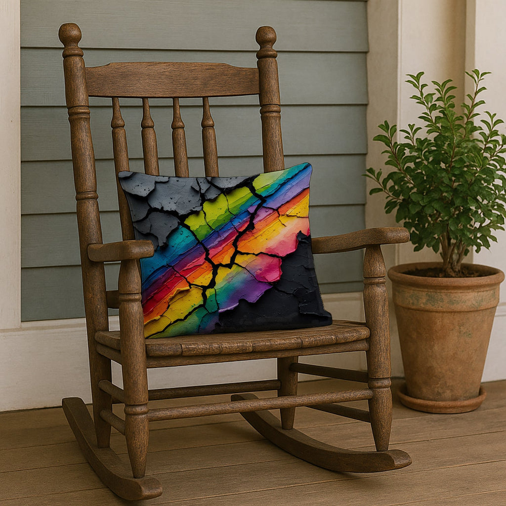 Resilience Pride Decorative Throw Pillow 18x18 Indoor Outdoor Accent Cushion, Fabric Cover with Insert for Sofa, Bed, Porch & Living Room
