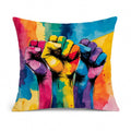 Gay Rights are Human Rights Decorative Throw Pillow 14x14 Indoor Outdoor Accent Cushion, Fabric Cover with Insert for Sofa, Bed, Porch & Living Room