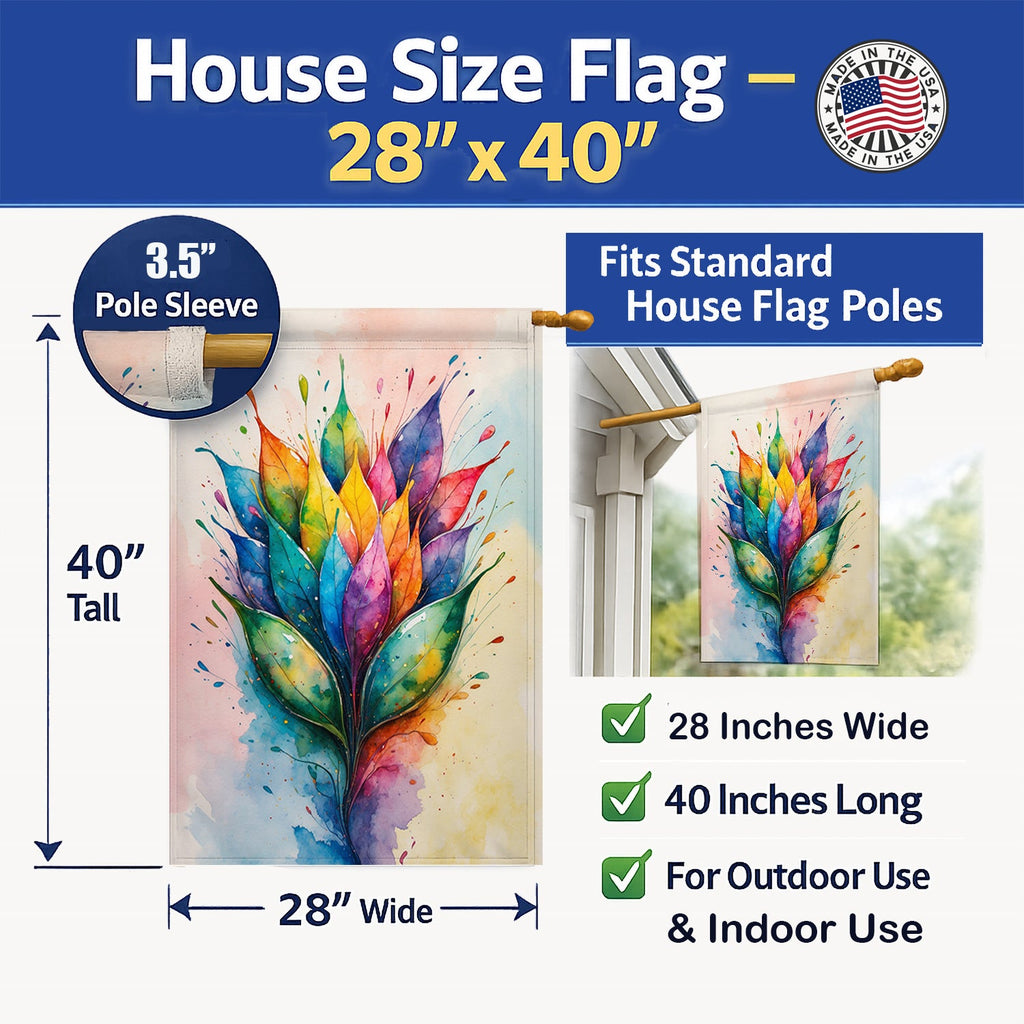 Seeds of Equality Pride House Flag 28x40 Porch Sleeve Pole Decorative Outside Yard Banner Artwork Wall Hanging, Polyester