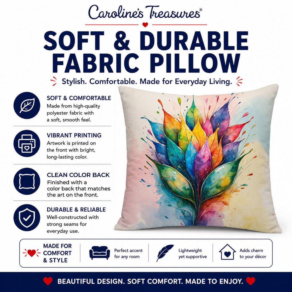 Seeds of Equality Pride Decorative Throw Pillow 14x14 Indoor Outdoor Accent Cushion, Fabric Cover with Insert for Sofa, Bed, Porch & Living Room