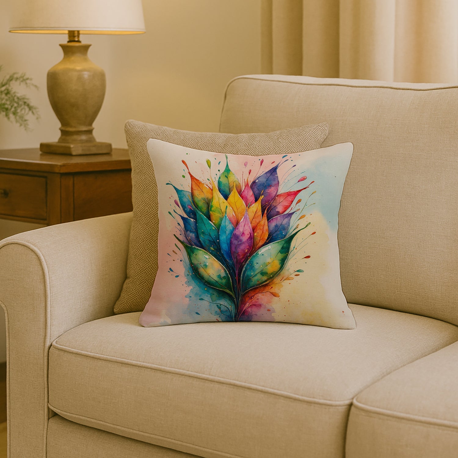 Seeds of Equality Pride Decorative Throw Pillow 18x18 Indoor Outdoor Accent Cushion, Fabric Cover with Insert for Sofa, Bed, Porch & Living Room