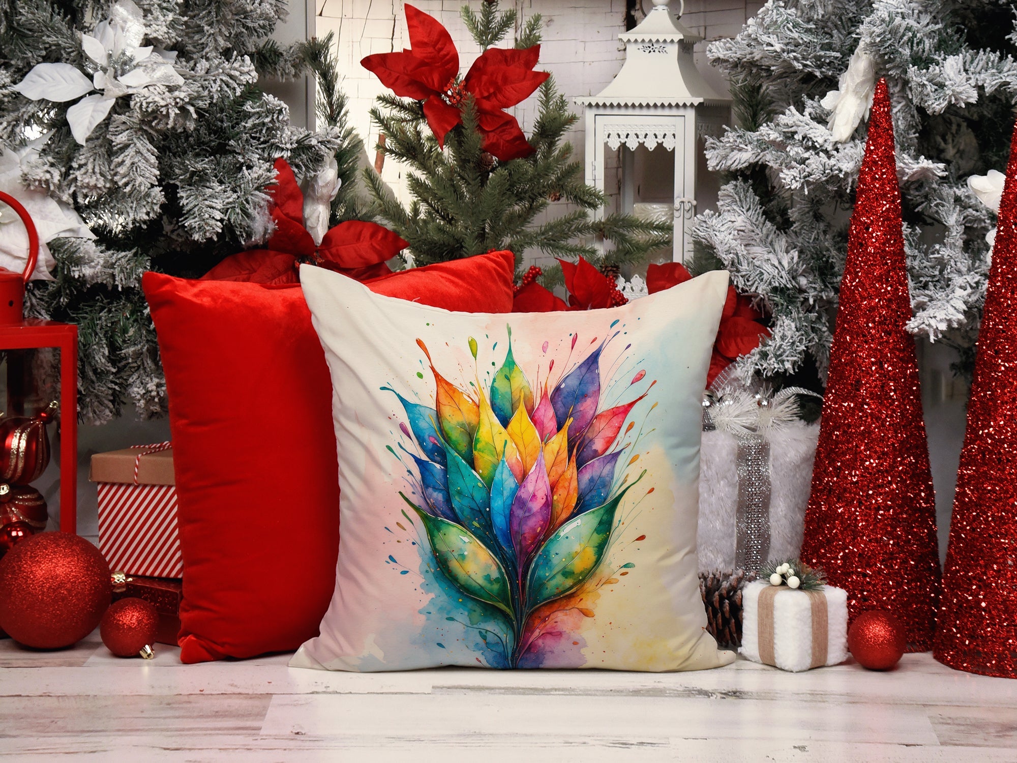 Seeds of Equality Pride Decorative Throw Pillow 18x18 Indoor Outdoor Accent Cushion, Fabric Cover with Insert for Sofa, Bed, Porch & Living Room